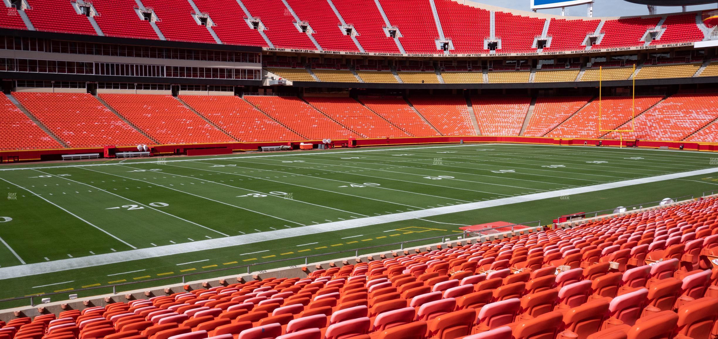 Seating view for GEHA Field at Arrowhead Stadium Section 104