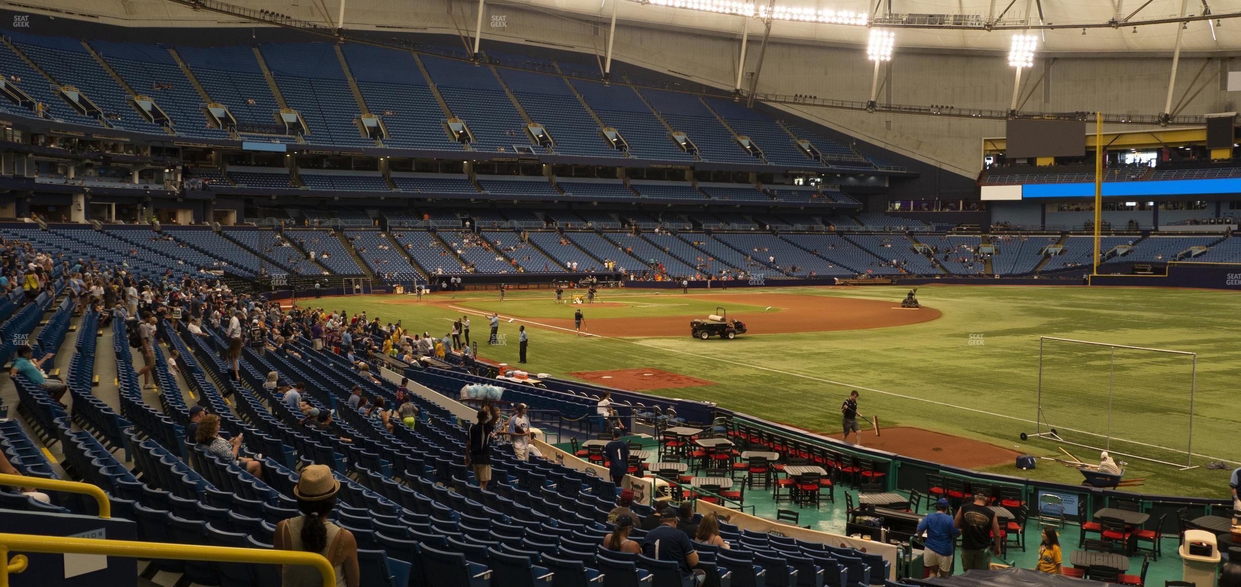 Seating view for Tropicana Field Section 134