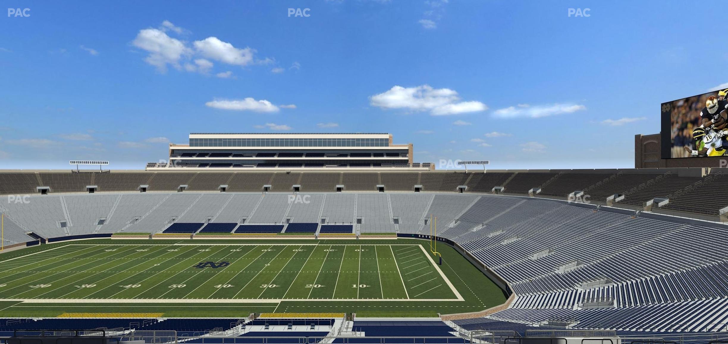 Seating view for Notre Dame Stadium Section 126