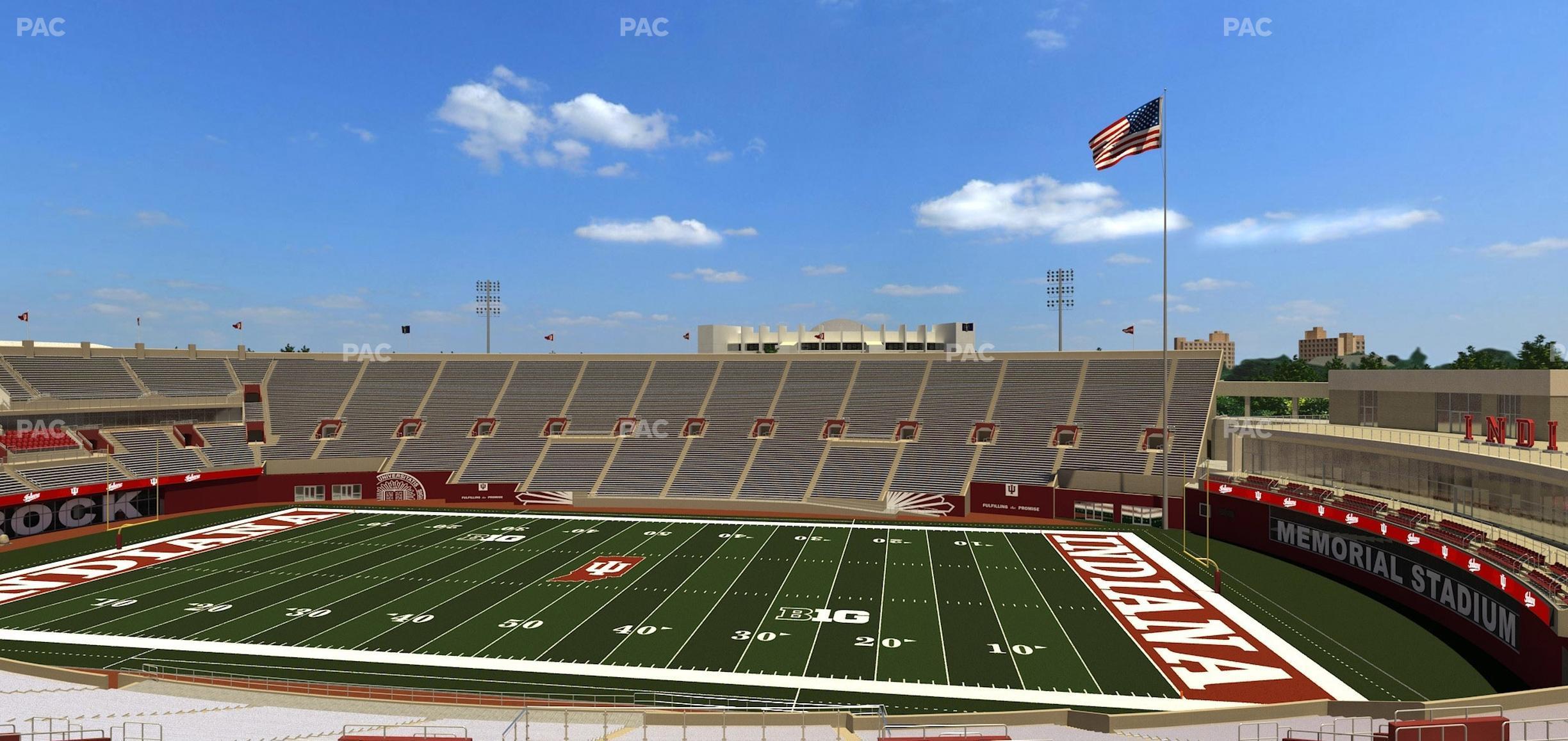 Seating view for Memorial Stadium - Indiana Section 104