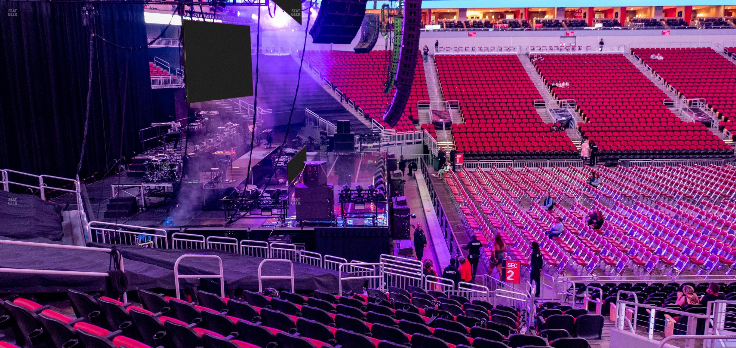 Seating view for KFC Yum! Center Section 118