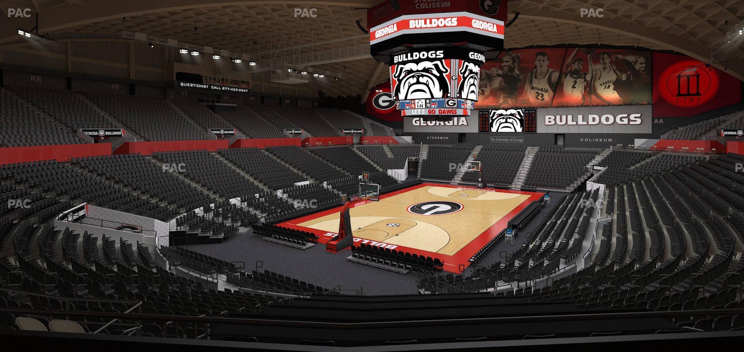 Seating view for Stegeman Coliseum Section Kk