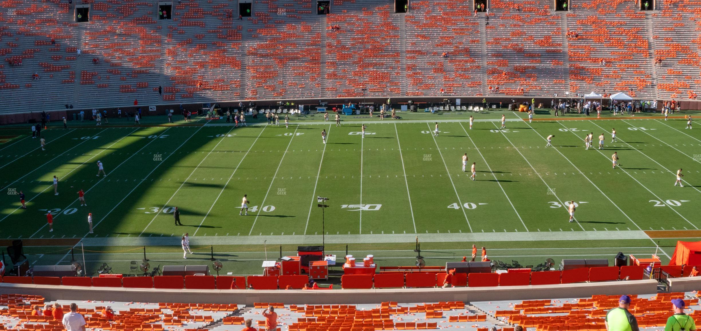 Seating view for Clemson Memorial Stadium Section Uf