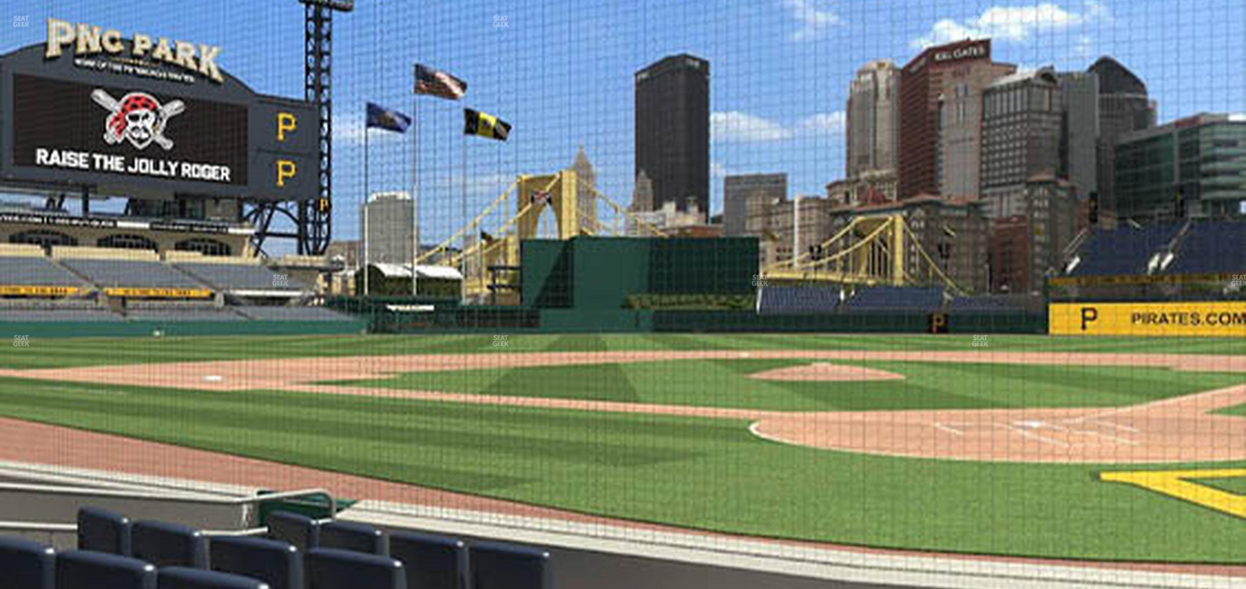 Seating view for PNC Park Section Home Plate Club 18