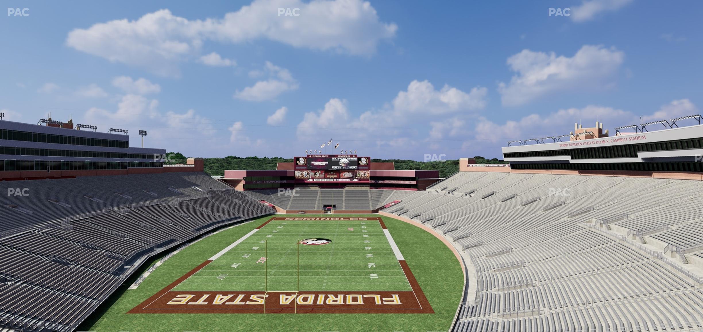 Seating view for Doak Campbell Stadium Section Club 320