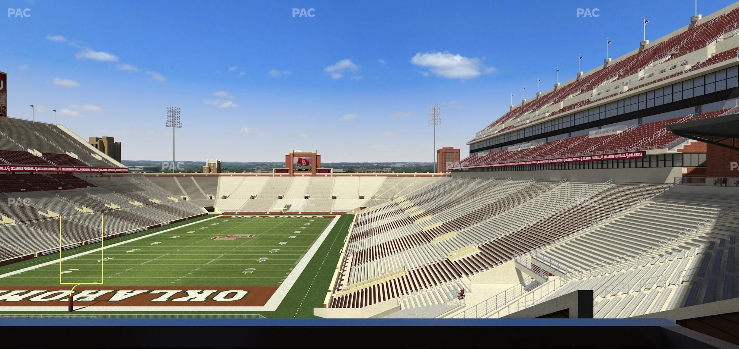 Seating view for Gaylord Family Oklahoma Memorial Stadium Section Suite 41