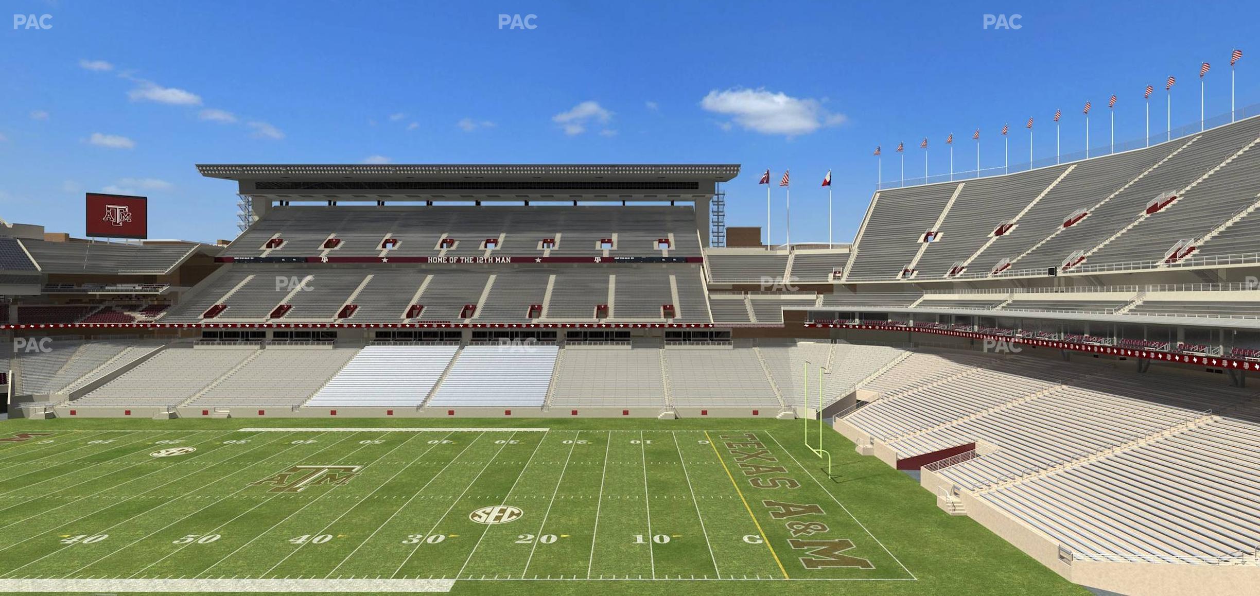 Seating view for Kyle Field Section West A Club 4