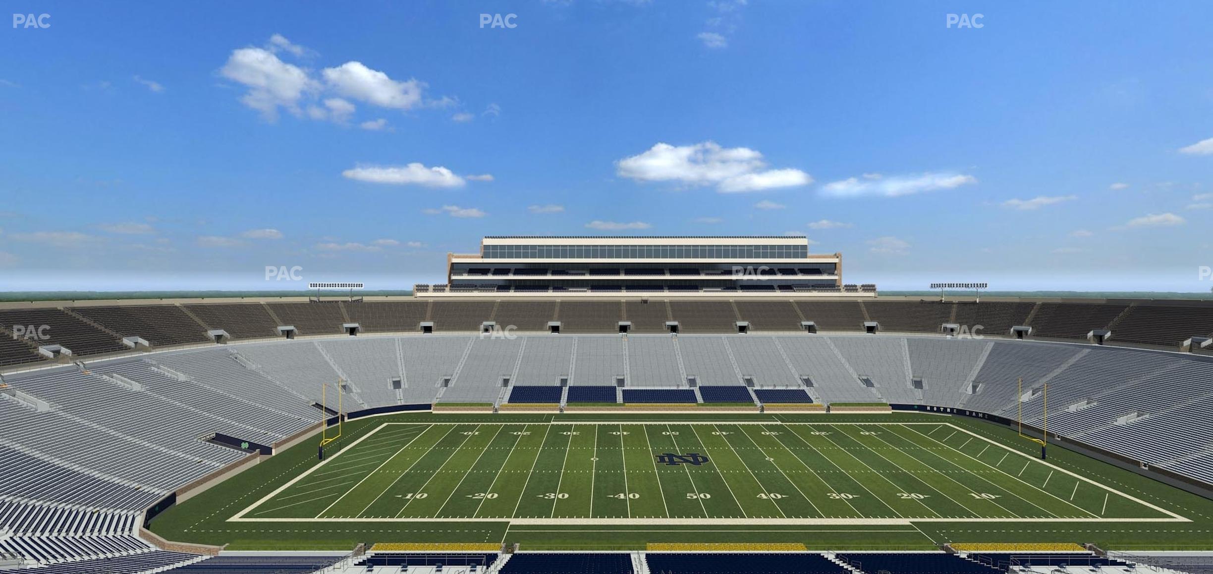 Seating view for Notre Dame Stadium Section Duncan Club 729