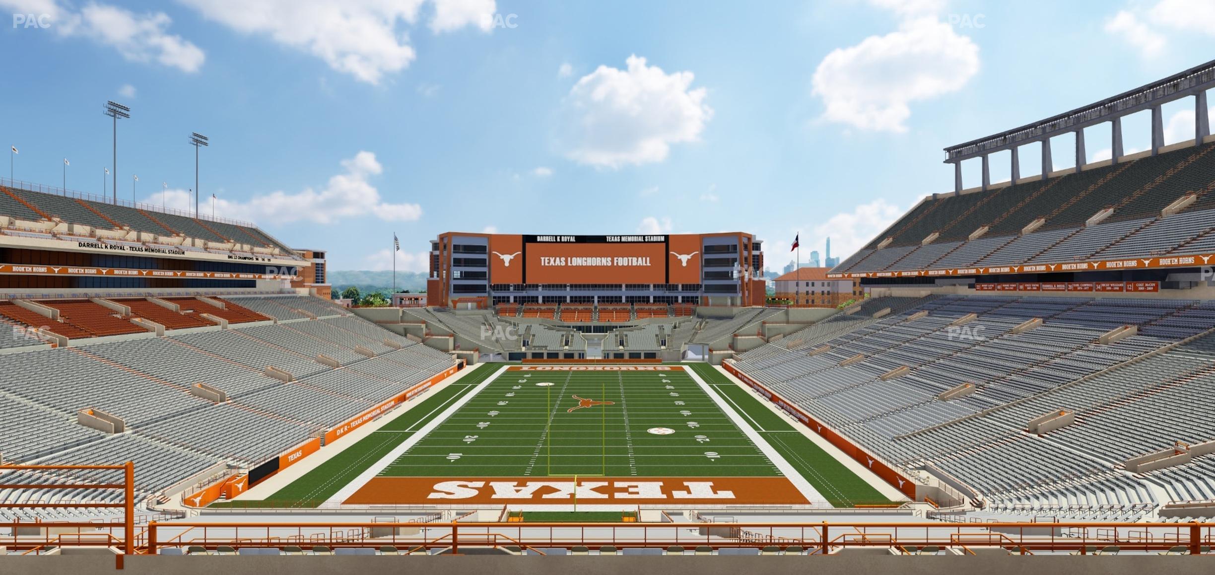 Seating view for Darrell K Royal - Texas Memorial Stadium Section Touchdown Club 16 C