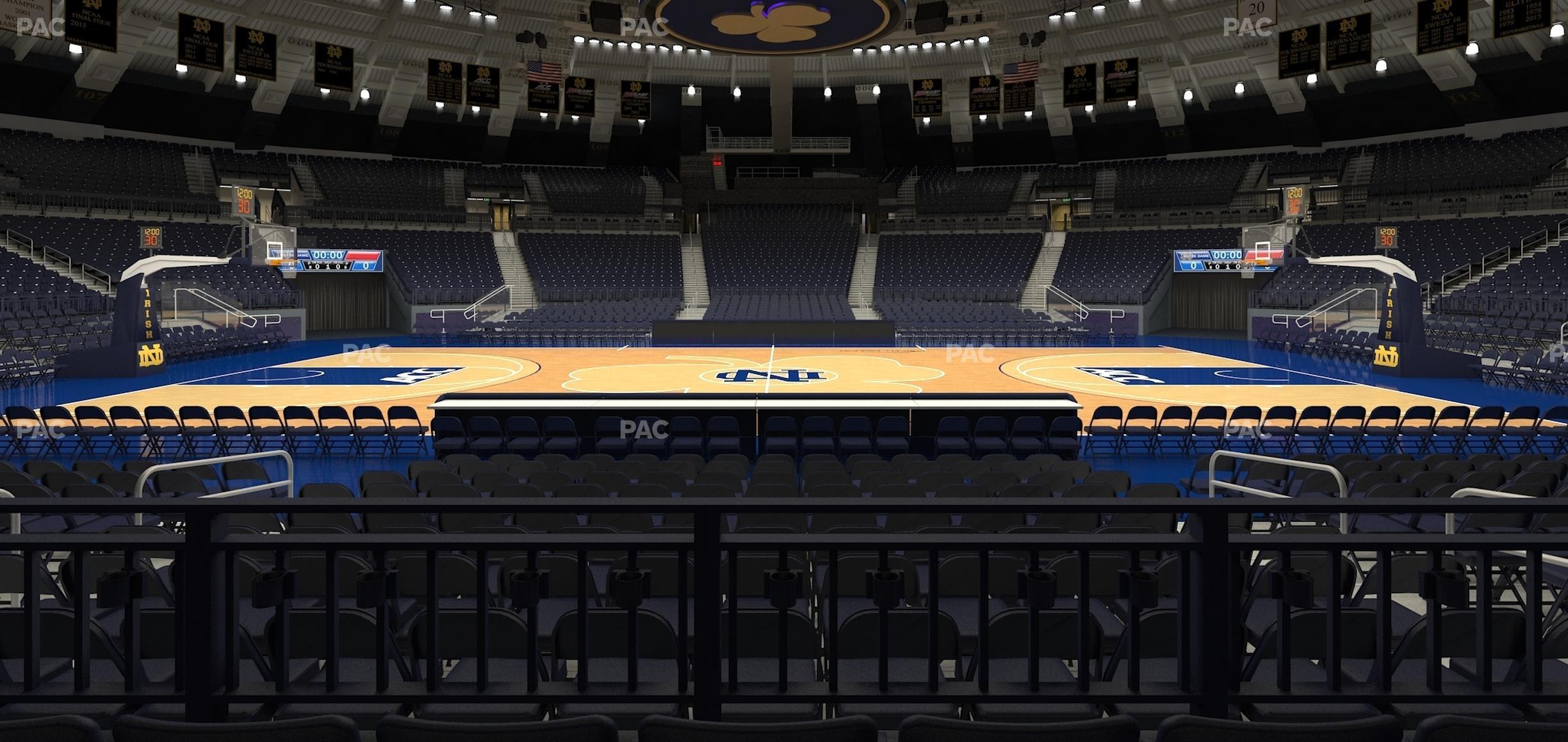 Seating view for Purcell Pavilion at the Joyce Center Section 1