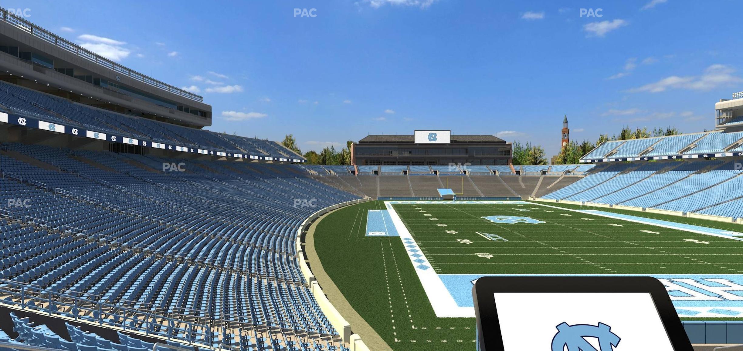 Seating view for Kenan Memorial Stadium Section 133