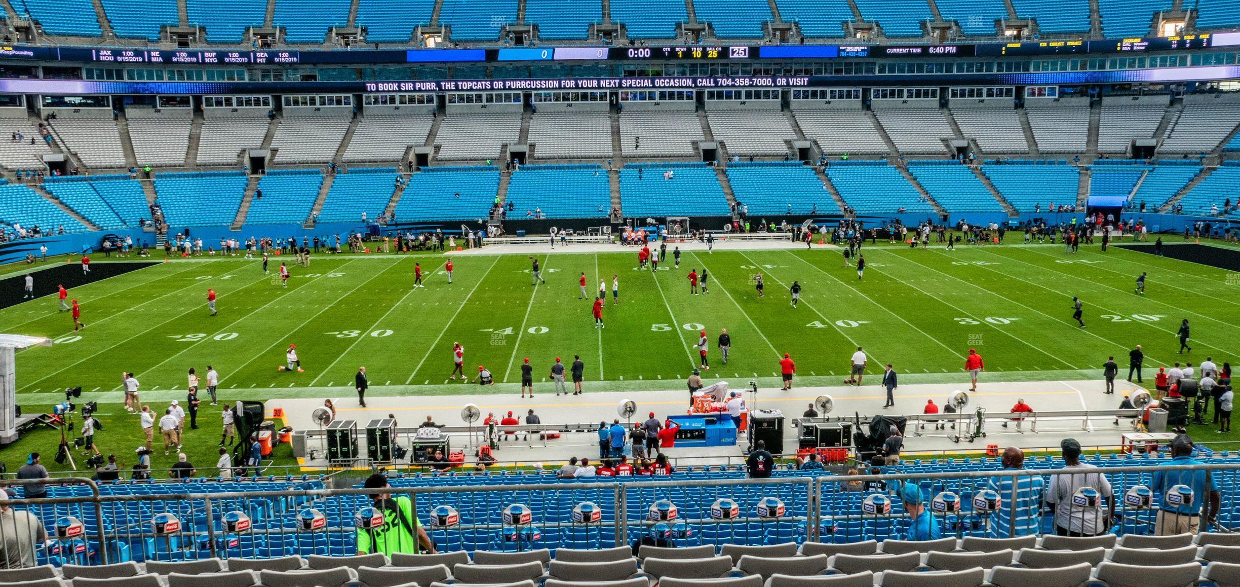 Seating view for Bank of America Stadium Section 316