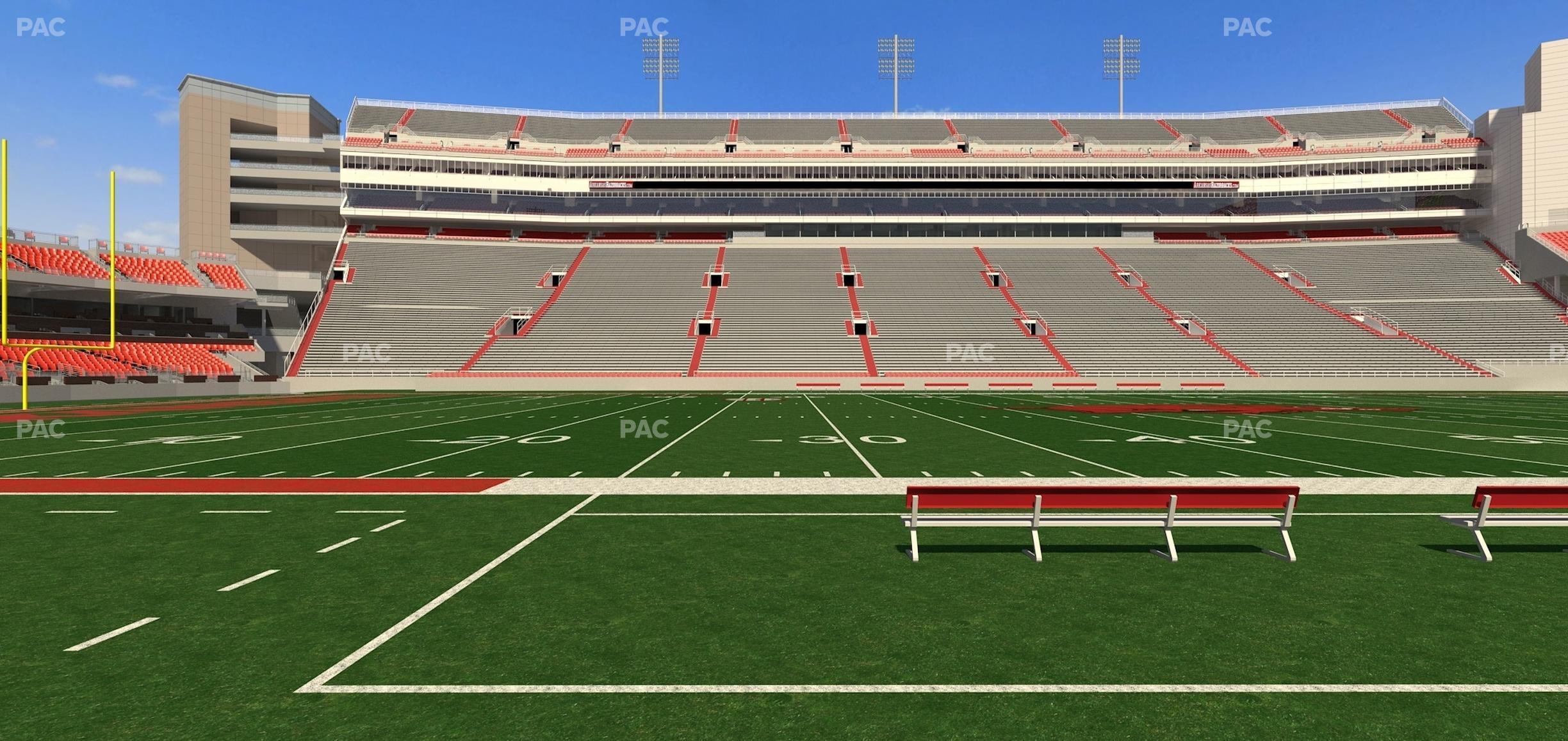 Seating view for Razorback Stadium Section 105