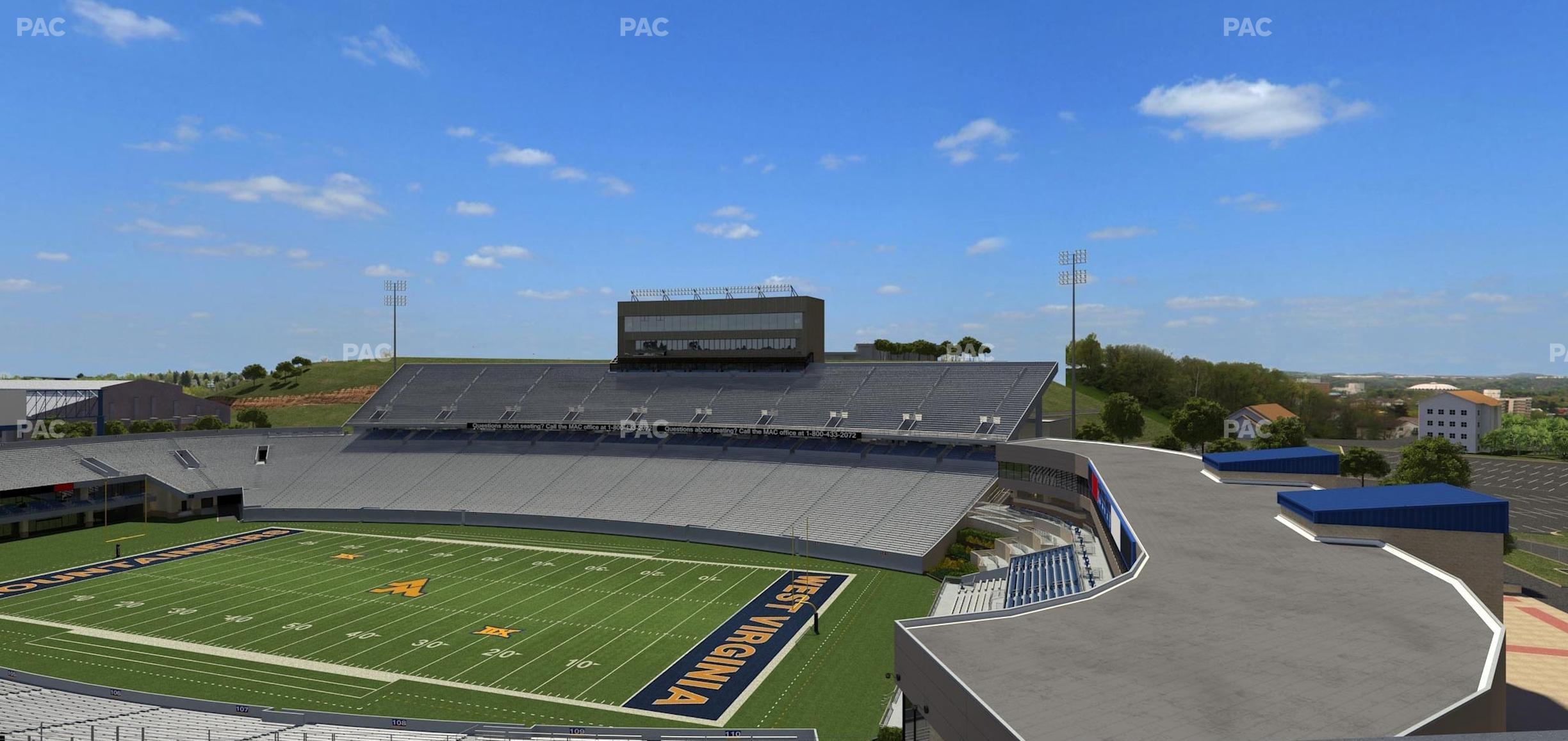 Seating view for Mountaineer Field at Milan Puskar Stadium Section 211