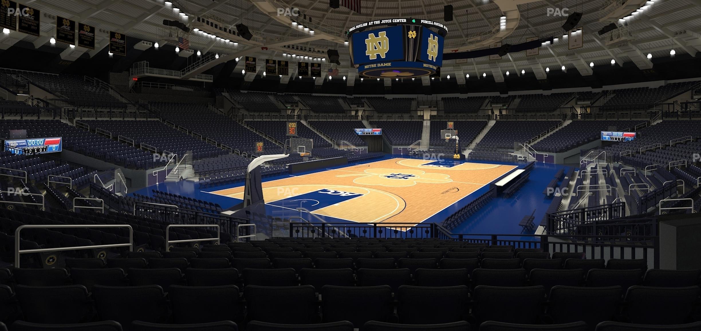 Seating view for Purcell Pavilion at the Joyce Center Section 4