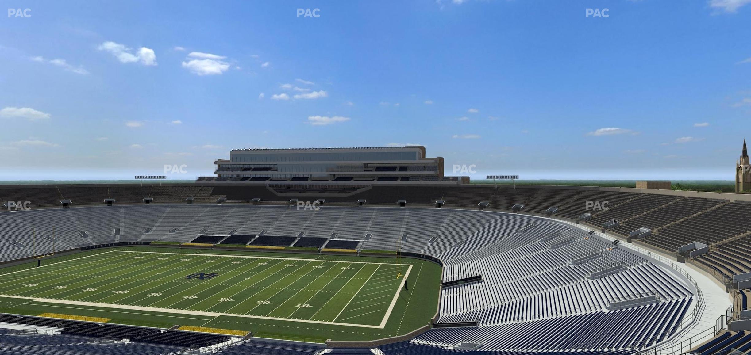 Seating view for Notre Dame Stadium Section Corbett Loge 701