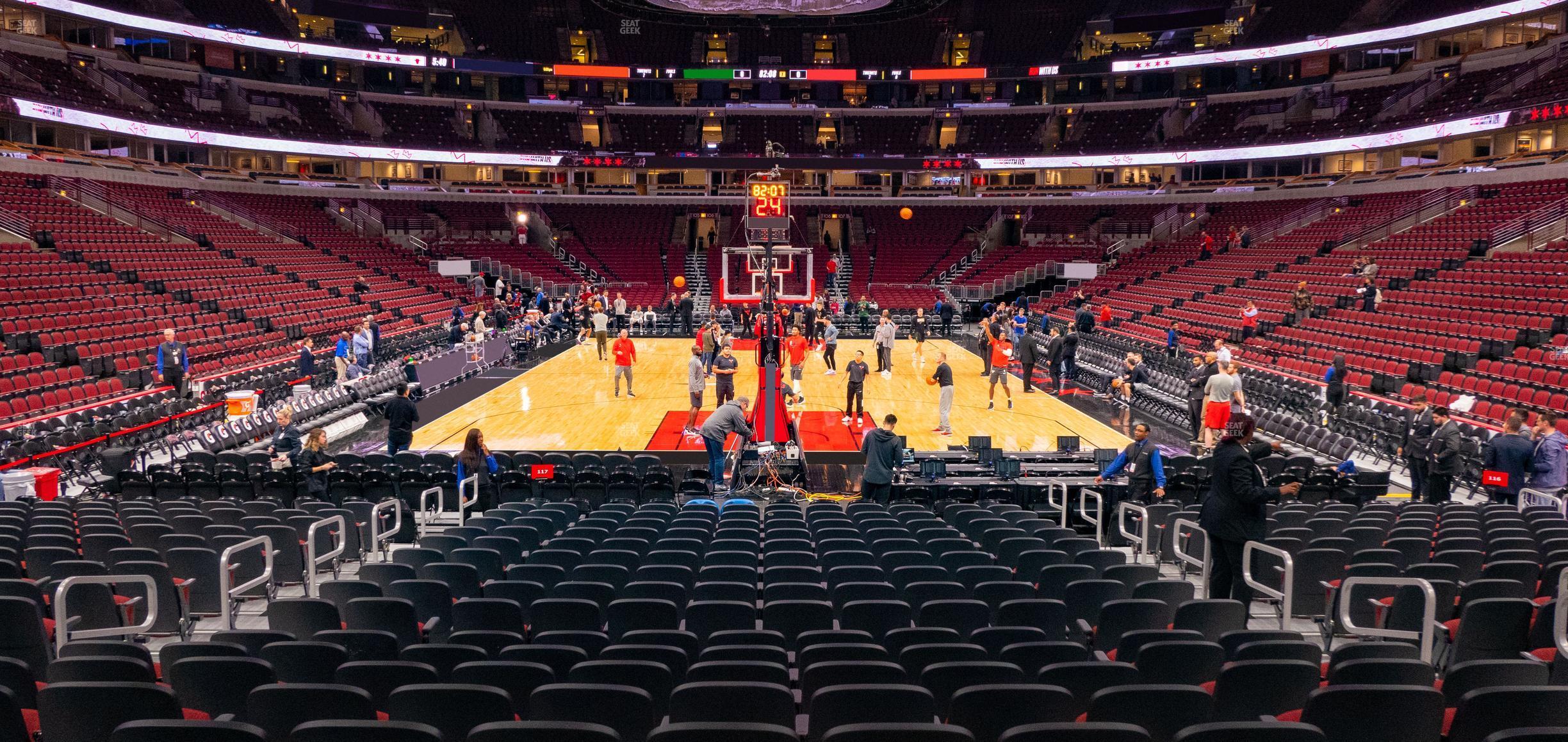 Seating view for United Center Section 117