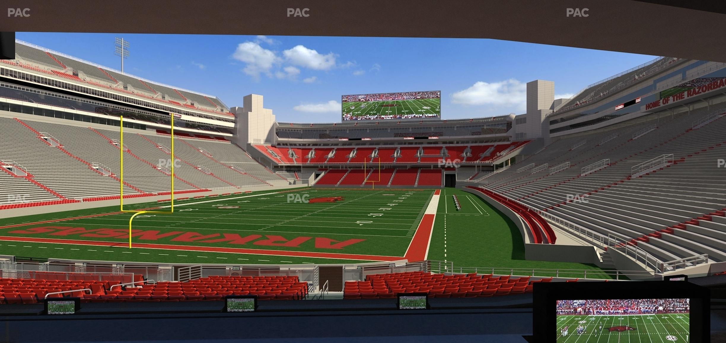 Seating view for Razorback Stadium Section Loge 37