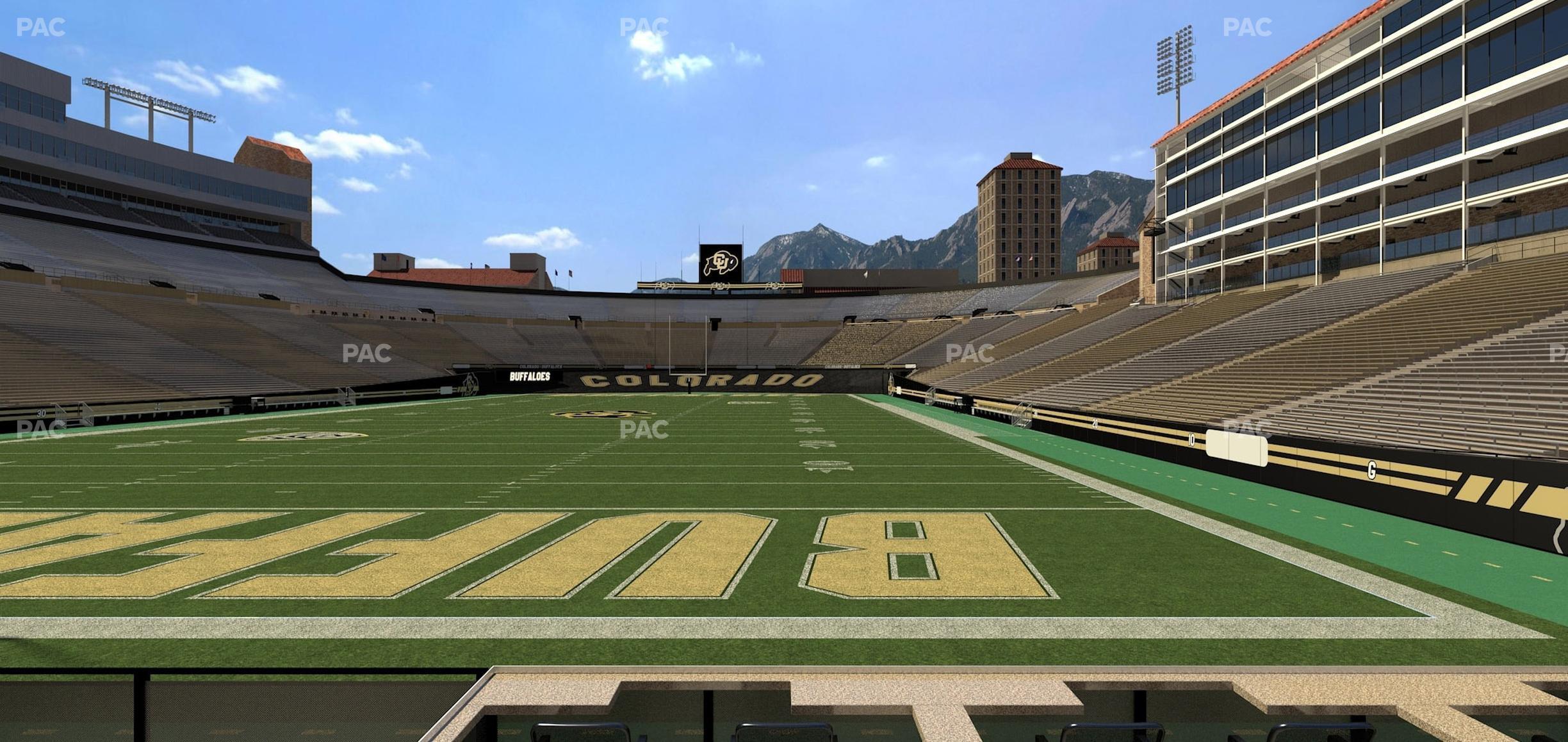 Seating view for Folsom Field Section Loge Box 164