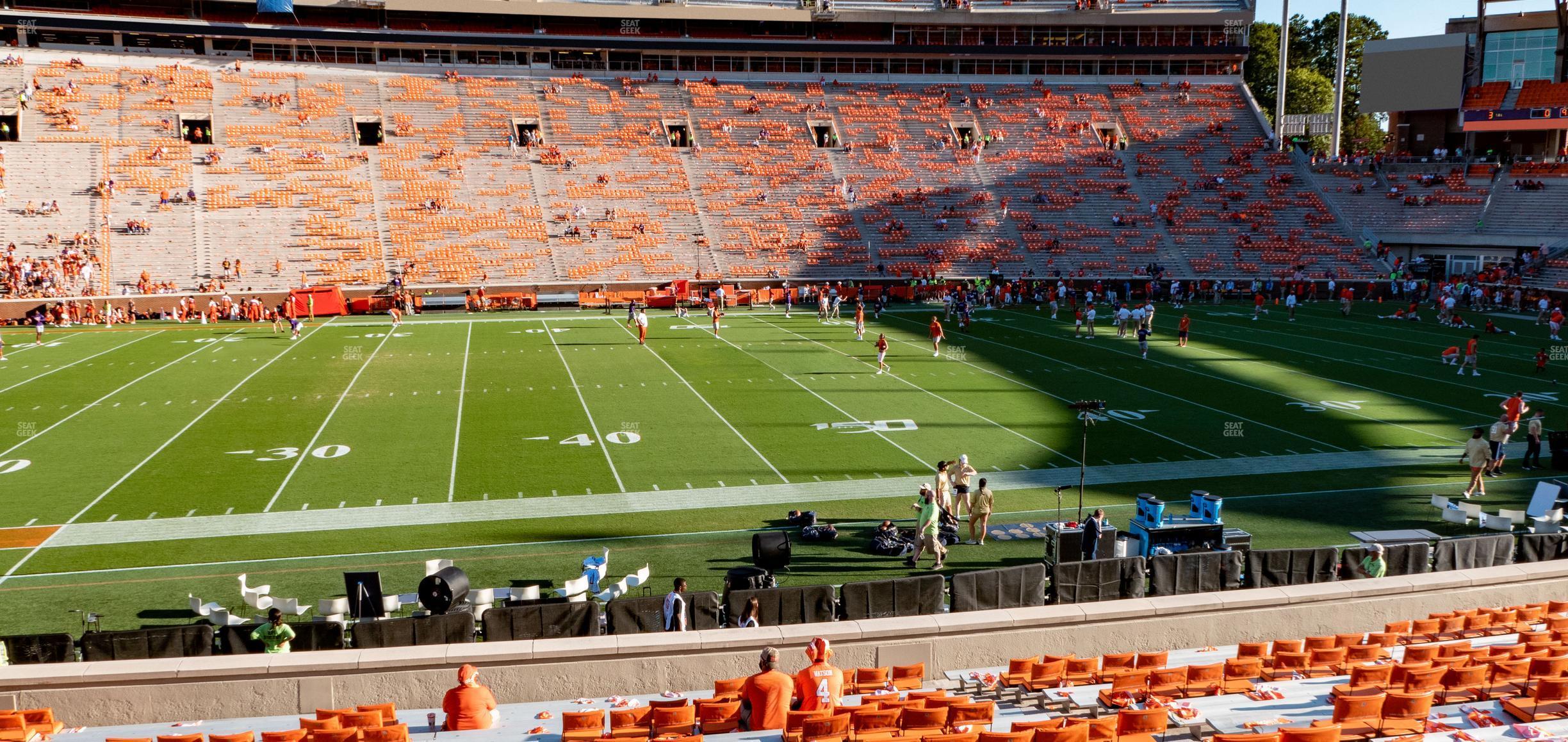 Seating view for Clemson Memorial Stadium Section O