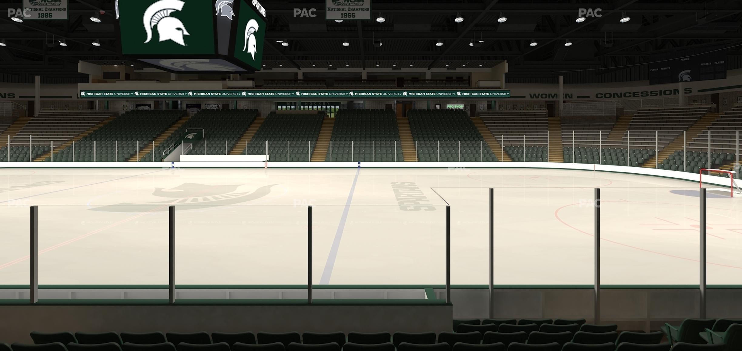 Seating view for Munn Ice Arena Section T