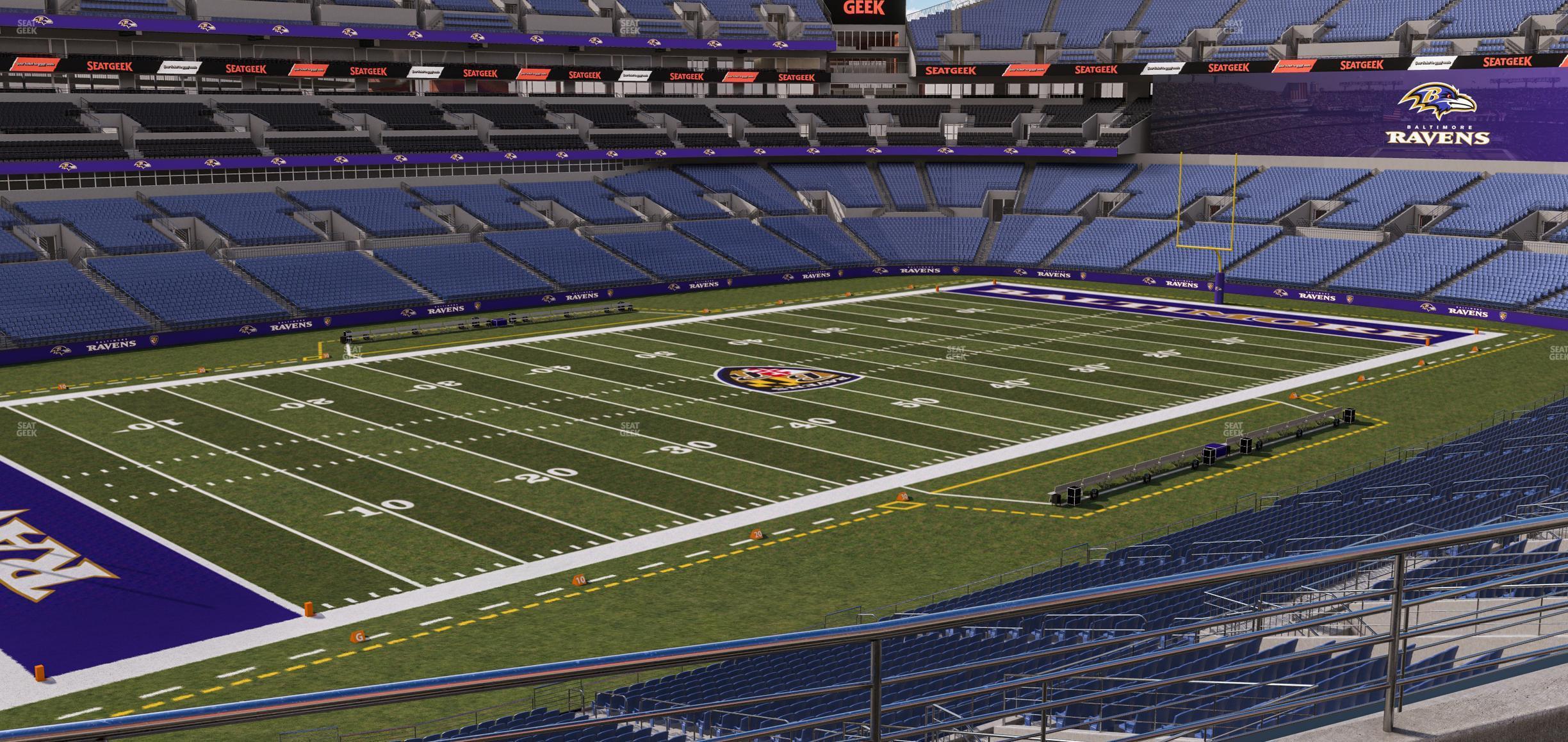 Seating view for M&T Bank Stadium Section 205