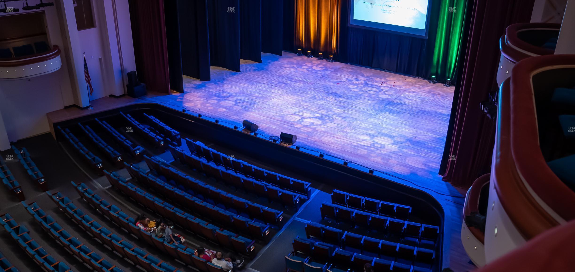 Seating view for Belk Theater at Blumenthal Performing Arts Center Section Mezzanine Box Right 3