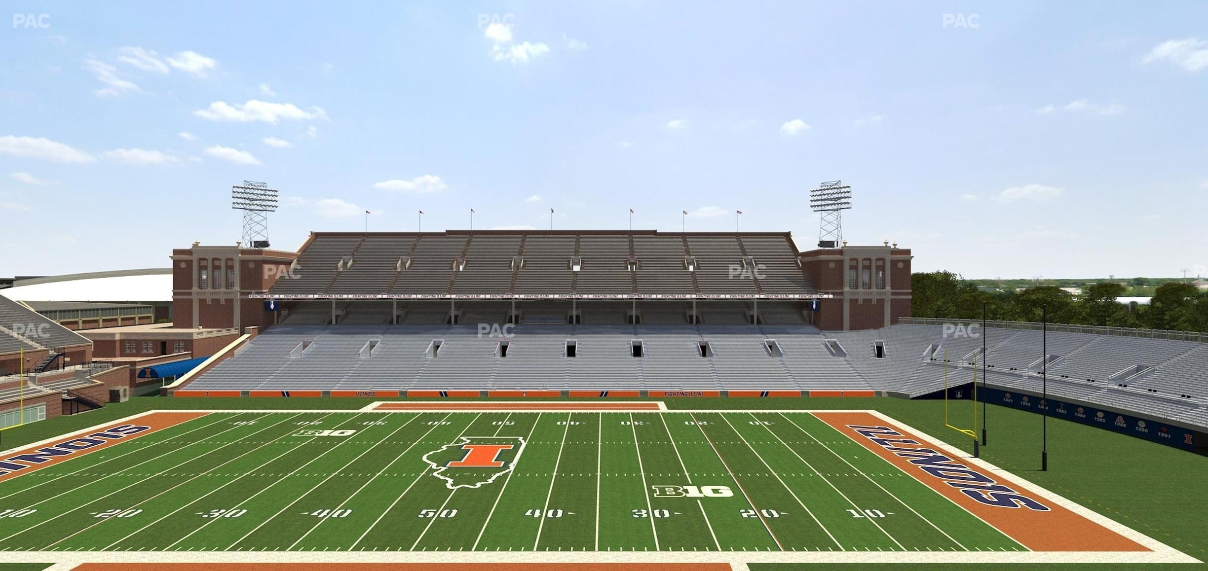 Seating view for Memorial Stadium - IL Section 226