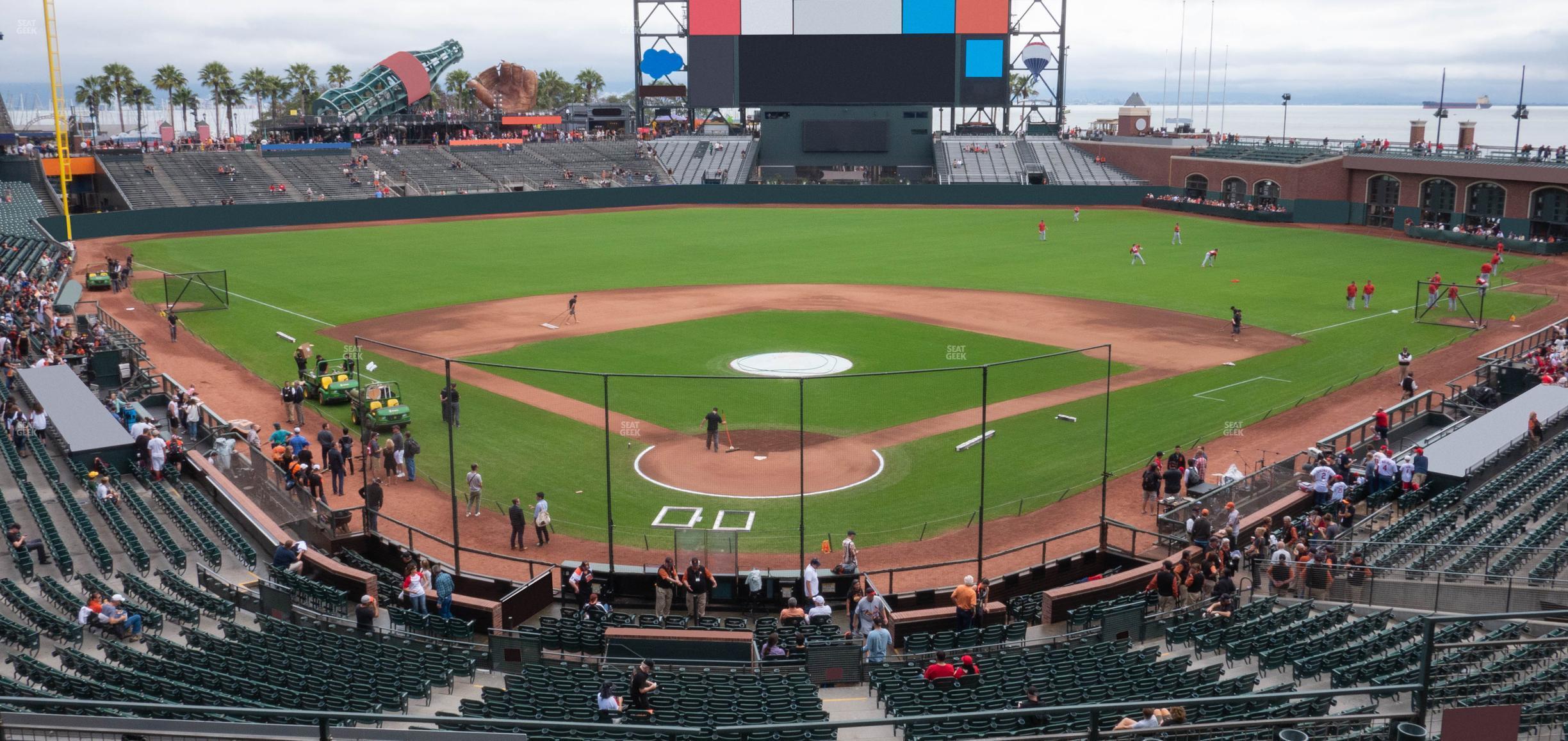 Seating view for Oracle Park Section Club Level 215