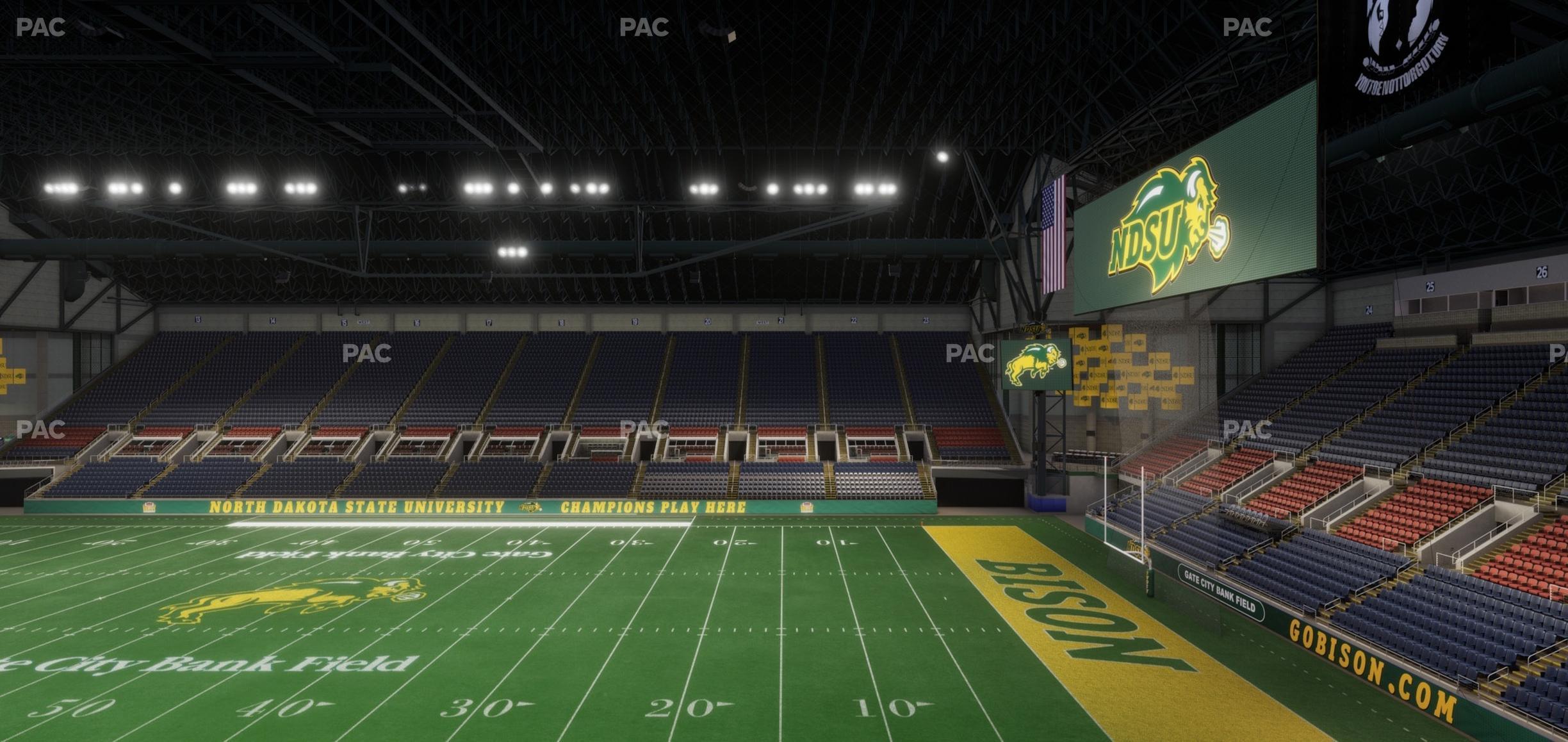 Seating view for Fargodome Section Elevated 32