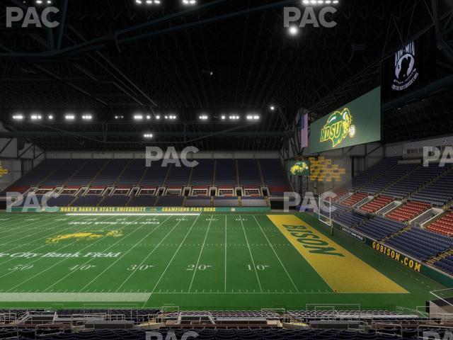 Seating view for Fargodome Section Elevated 32