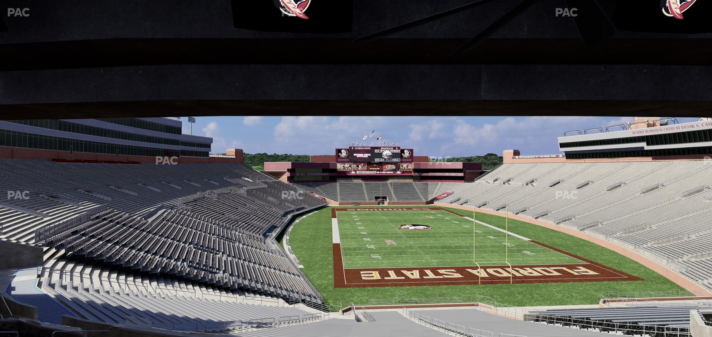 Seating view for Doak Campbell Stadium Section Club 225