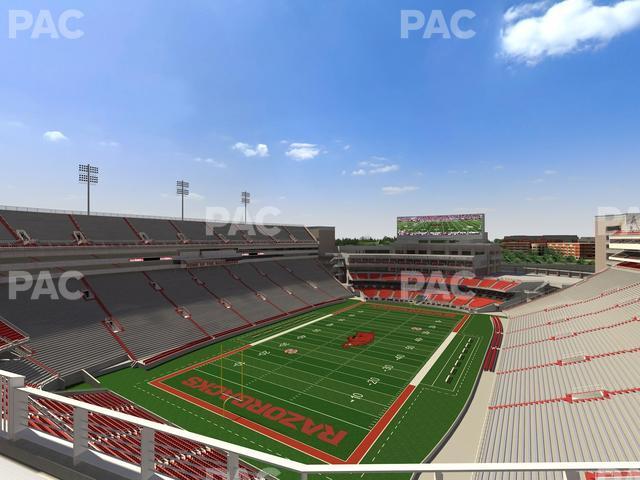 Seating view for Razorback Stadium Section 530