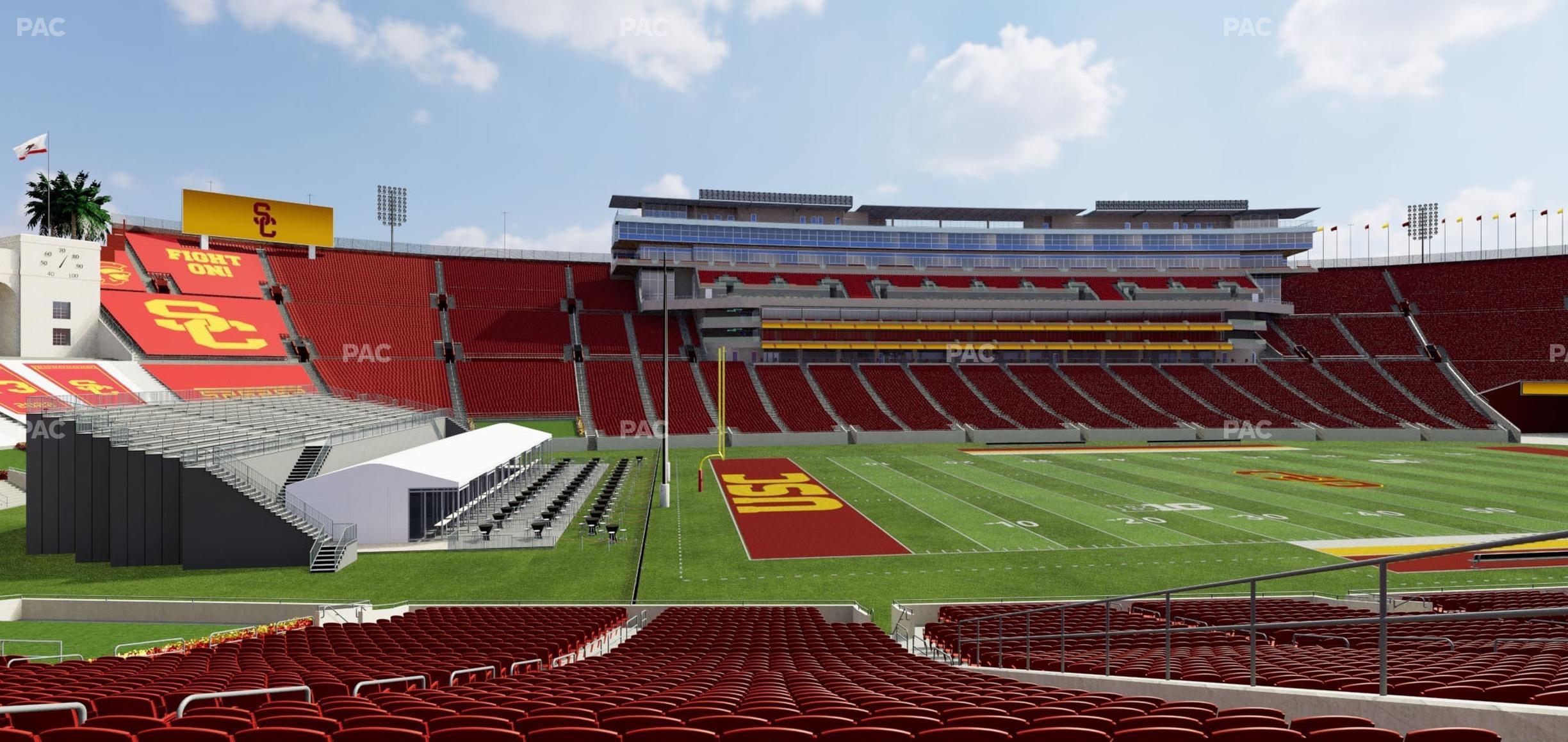 Seating view for Los Angeles Memorial Coliseum Section 125 A