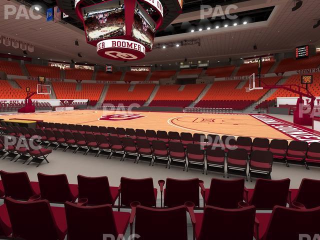 Seating view for Lloyd Noble Center Section F 2