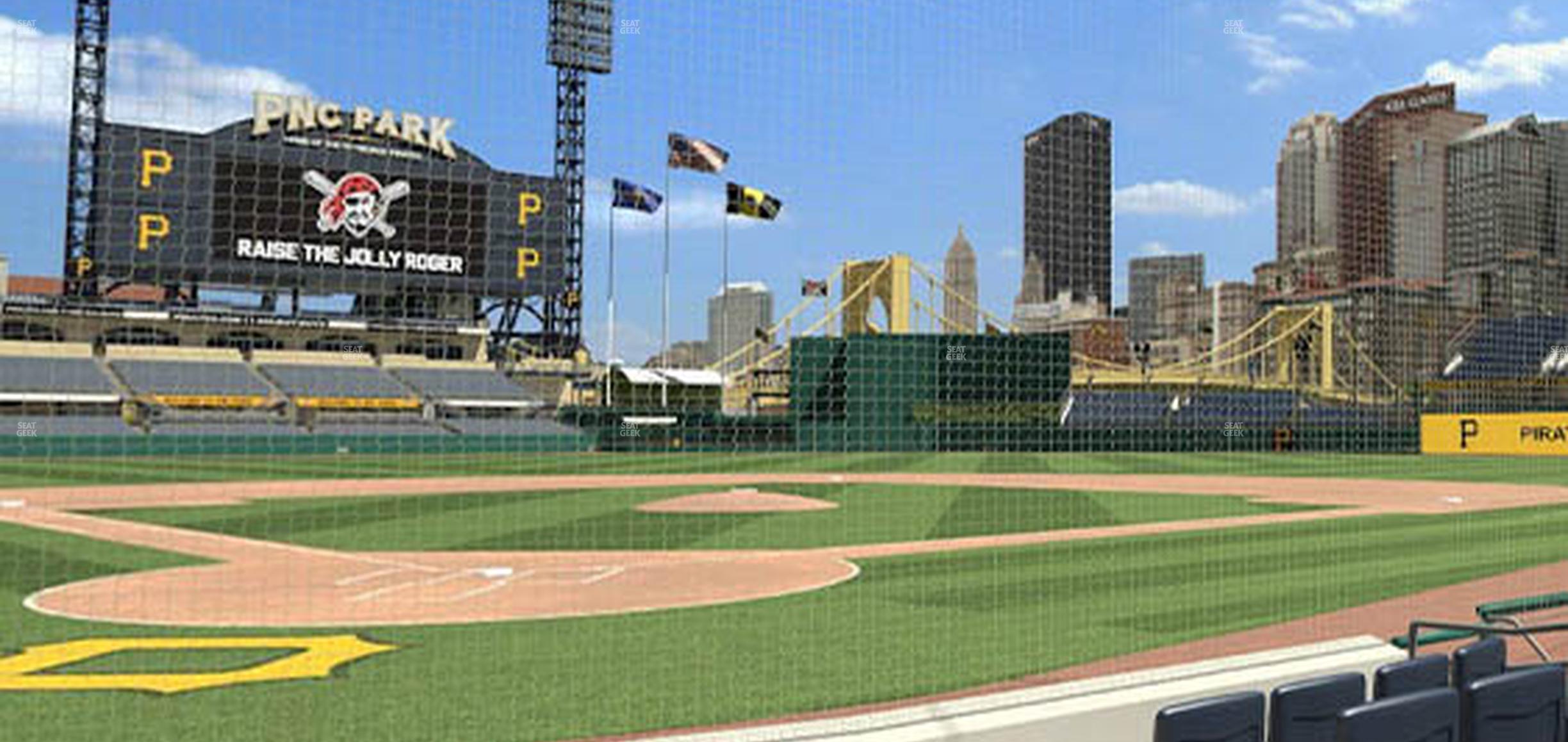 Seating view for PNC Park Section Home Plate Club 15