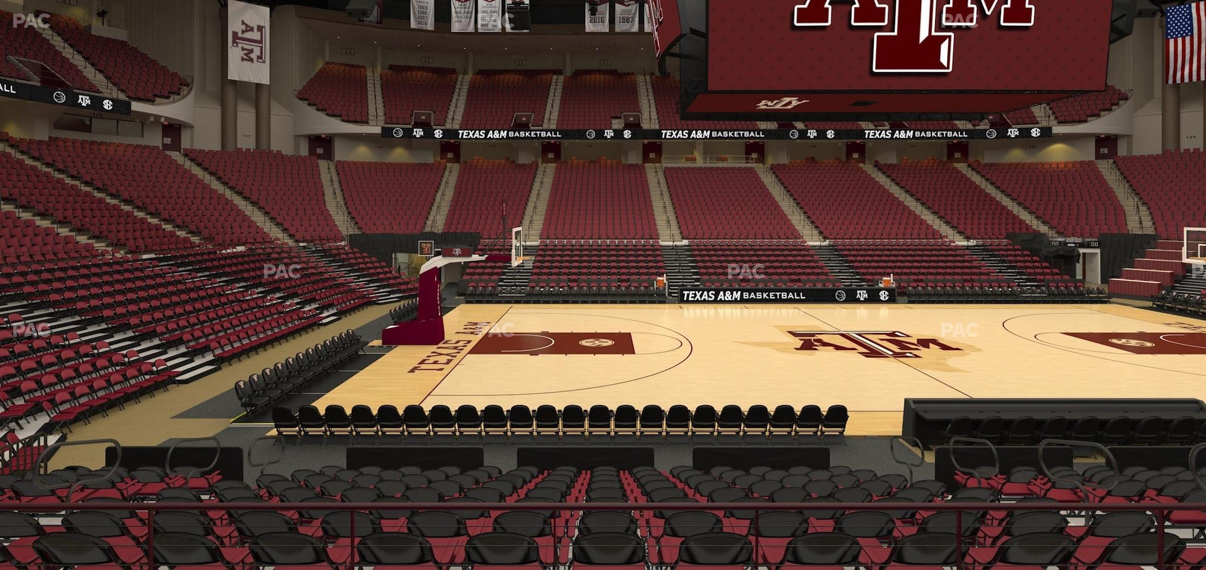 Seating view for Reed Arena Section 106