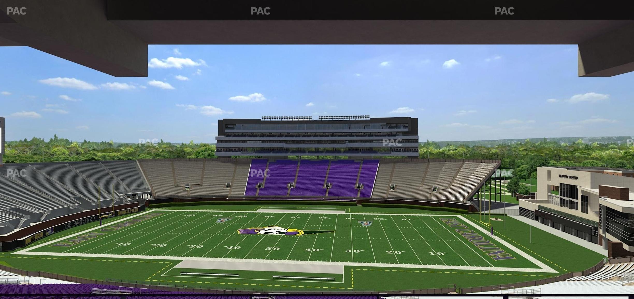 Seating view for Dowdy-Ficklen Stadium Section 116