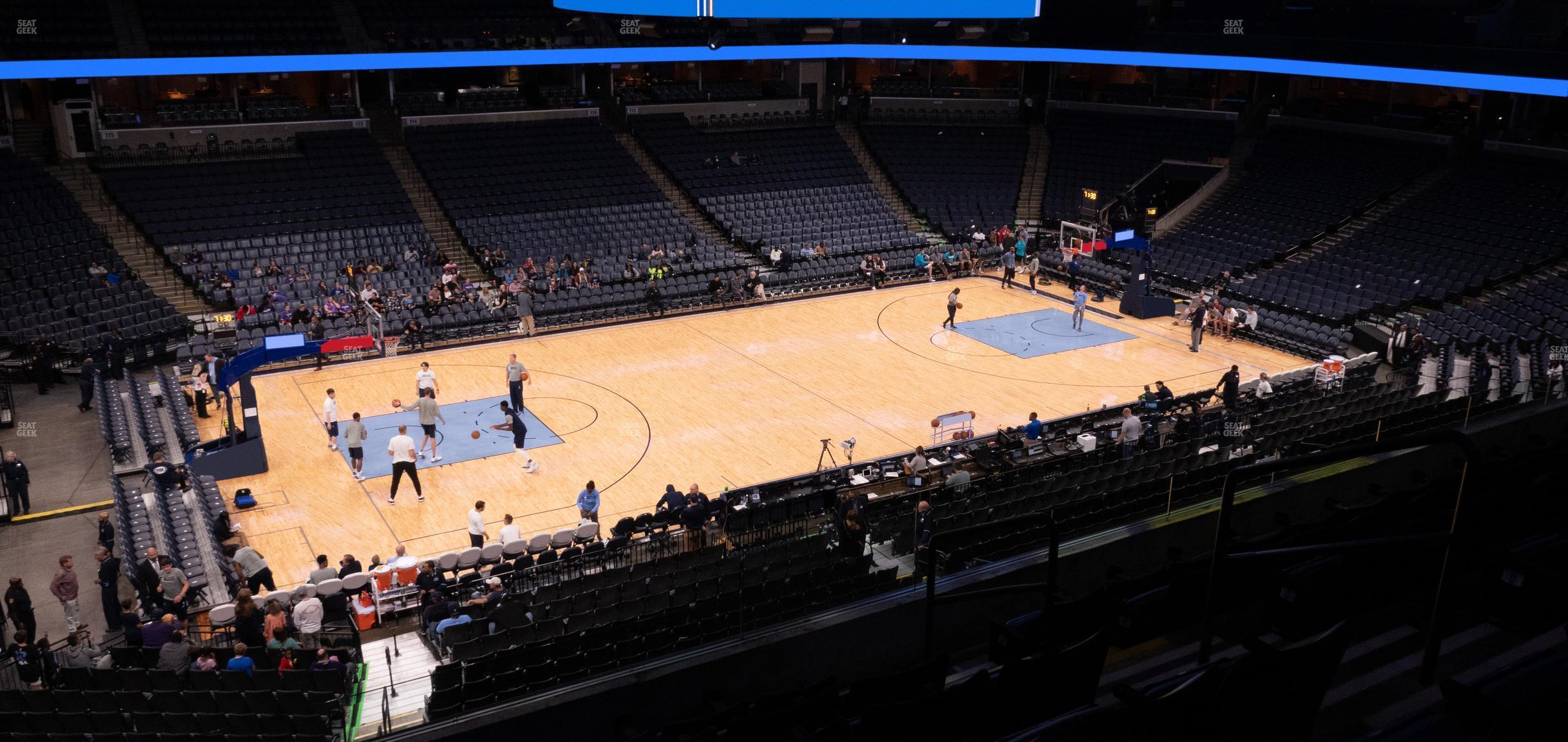 Seating view for FedExForum Section Pinnacle Club 2