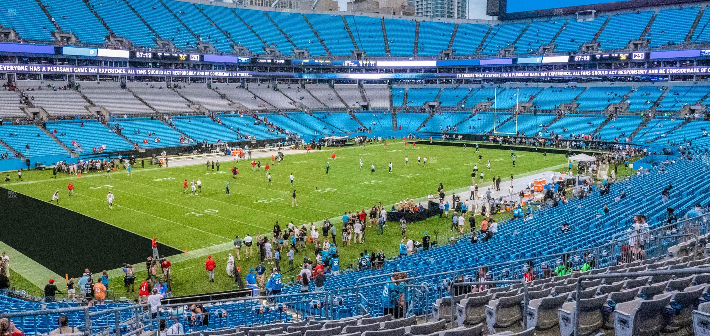 Seating view for Bank of America Stadium Section 350