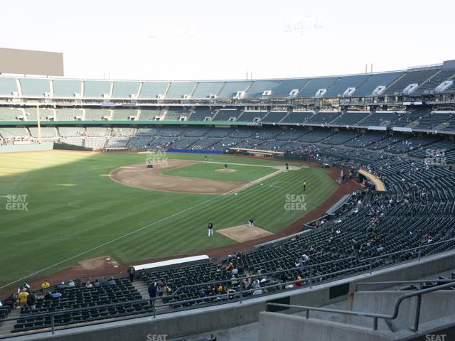 Seating view for Oakland Coliseum Section 229