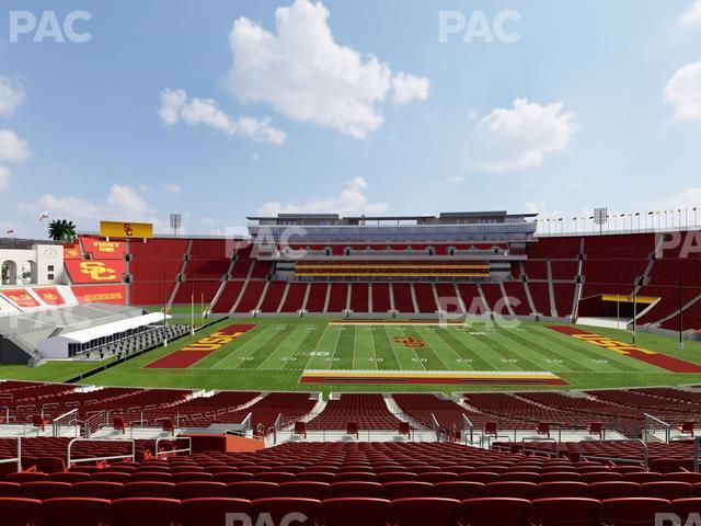 Seating view for Los Angeles Memorial Coliseum Section 222 B