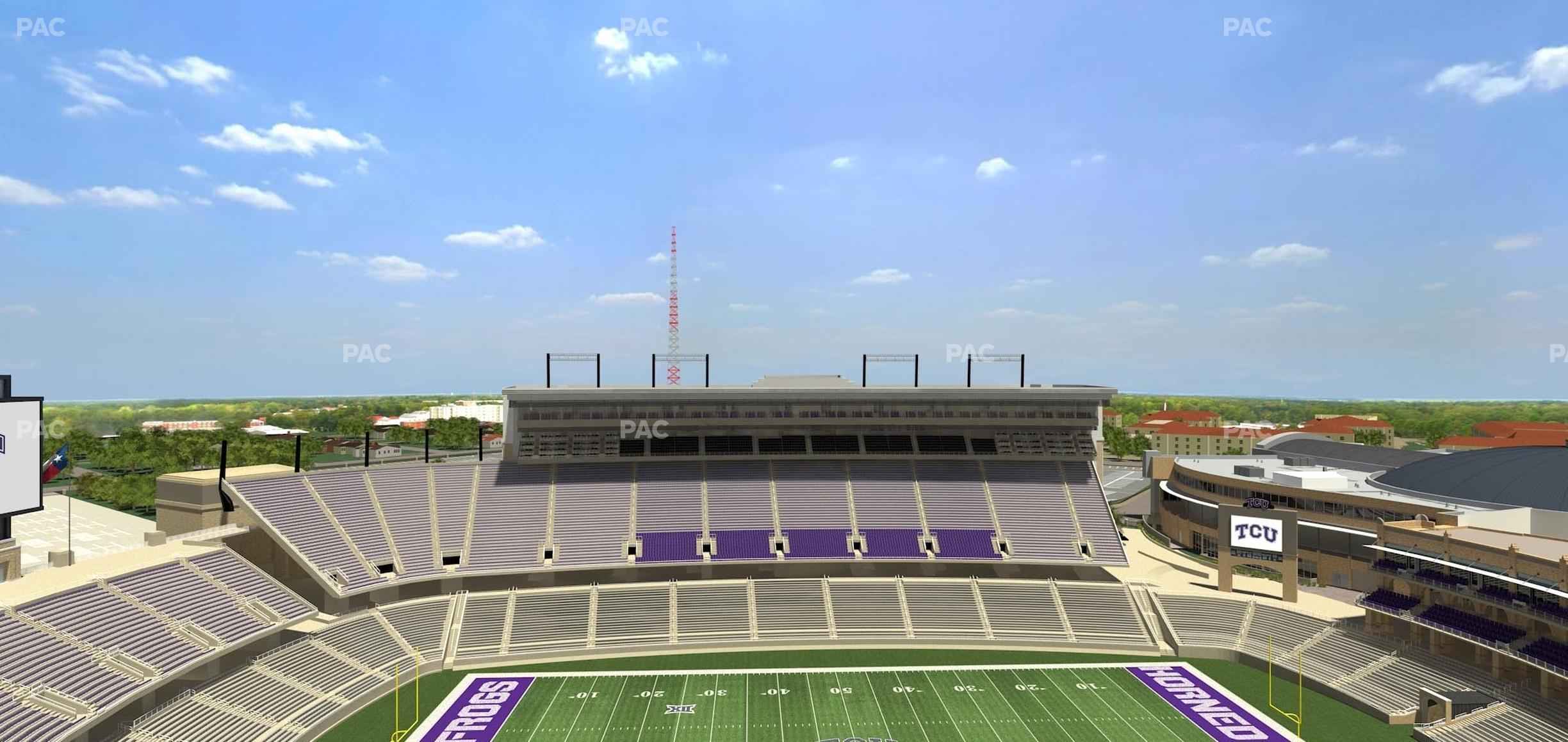 Seating view for Amon G. Carter Stadium Section 407