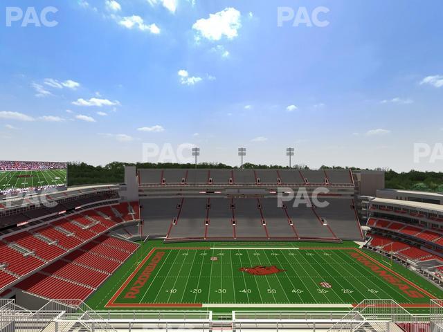 Seating view for Razorback Stadium Section 524