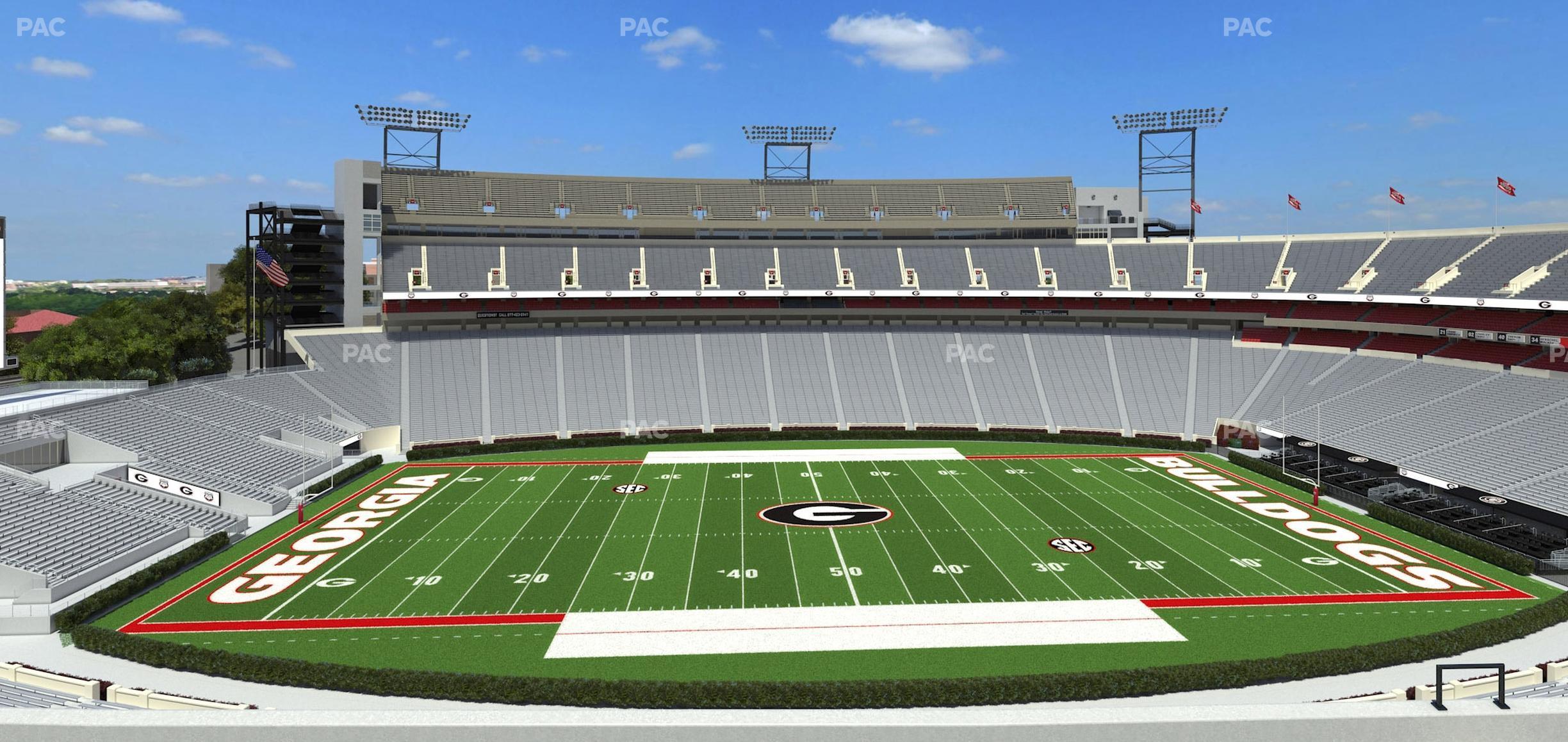 Seating view for Sanford Stadium Section Sky Club 332