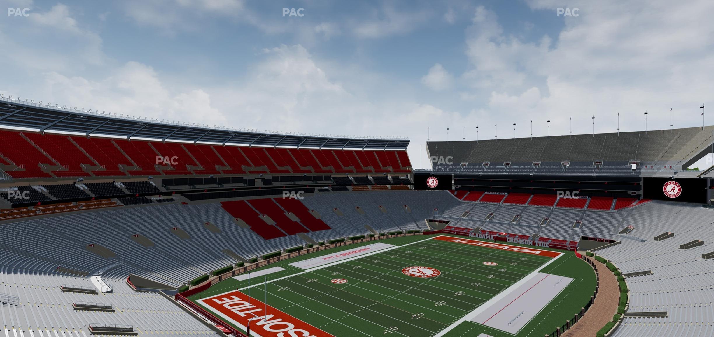 Seating view for Bryant-Denny Stadium Section Ss 1