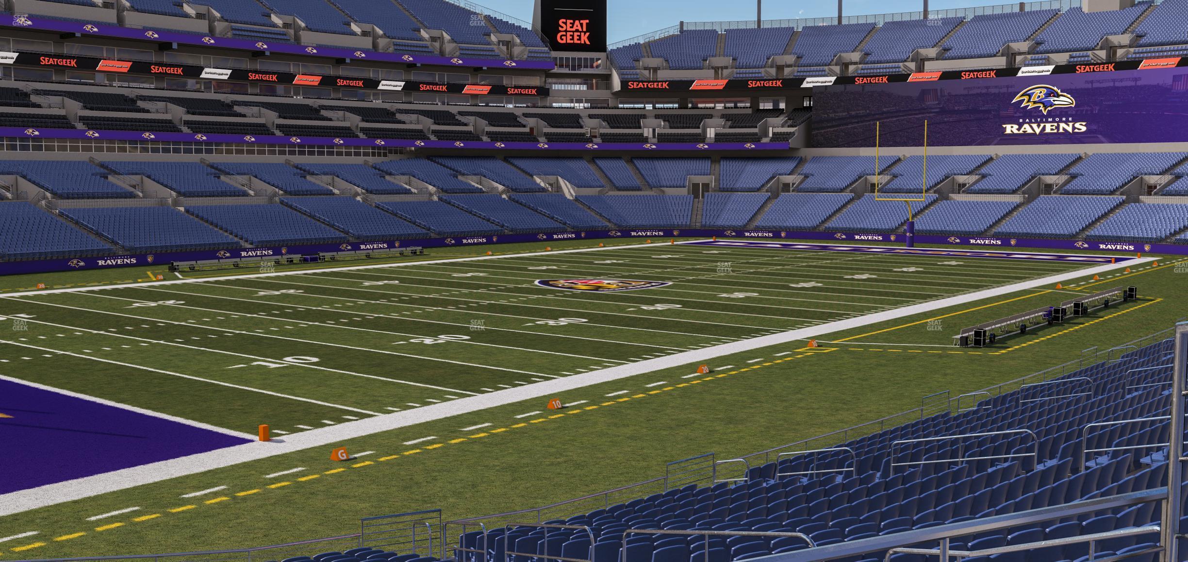 Seating view for M&T Bank Stadium Section 106