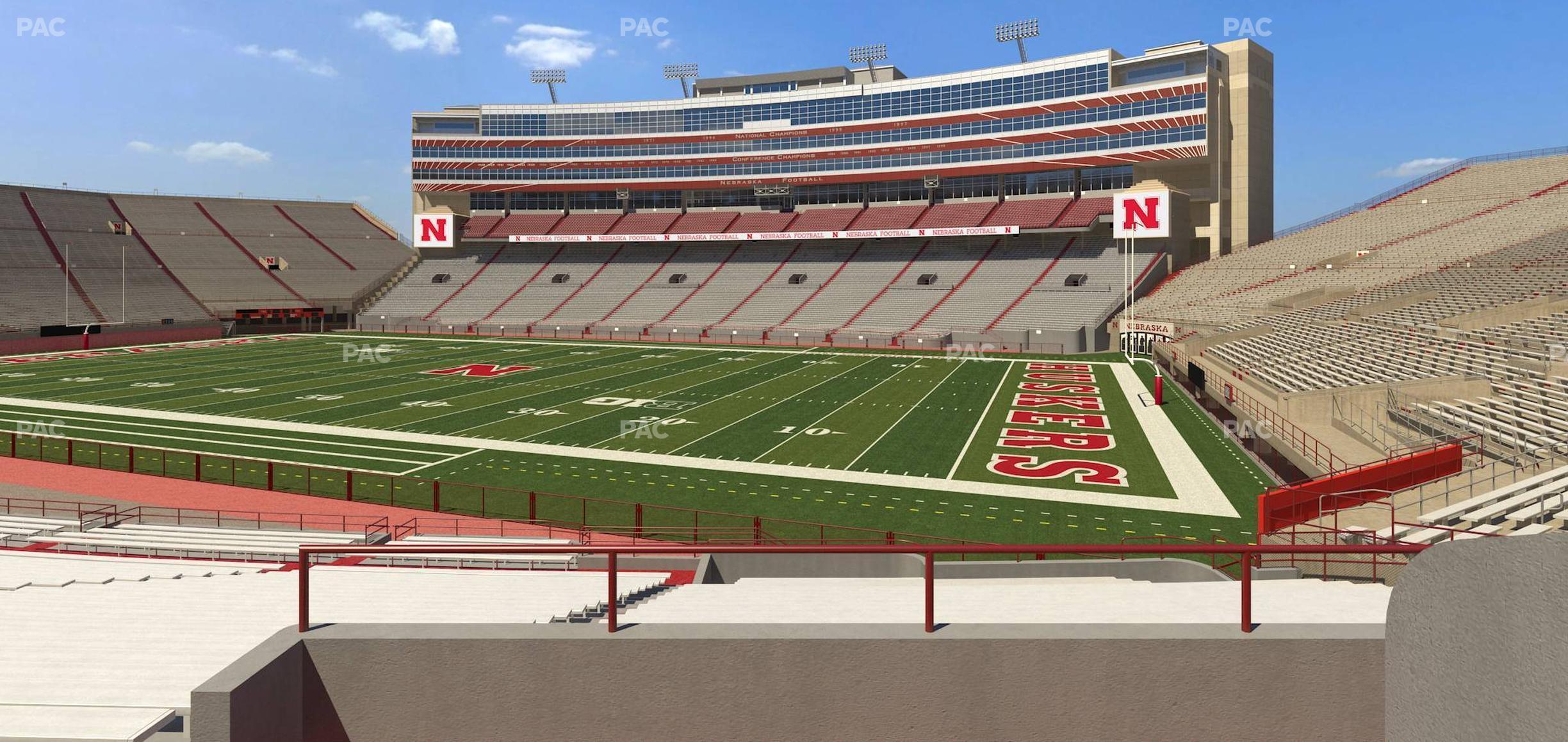 Seating view for Memorial Stadium Nebraska Section 1