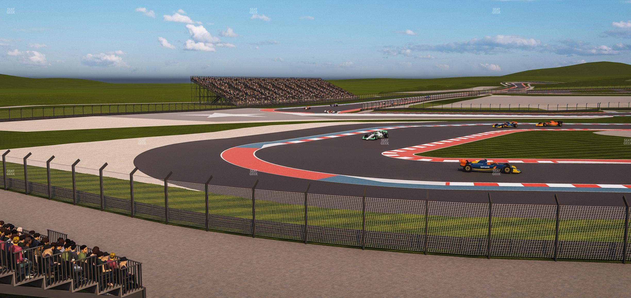 Seating view for Circuit of The Americas Section Turn 15 Grandstand 8