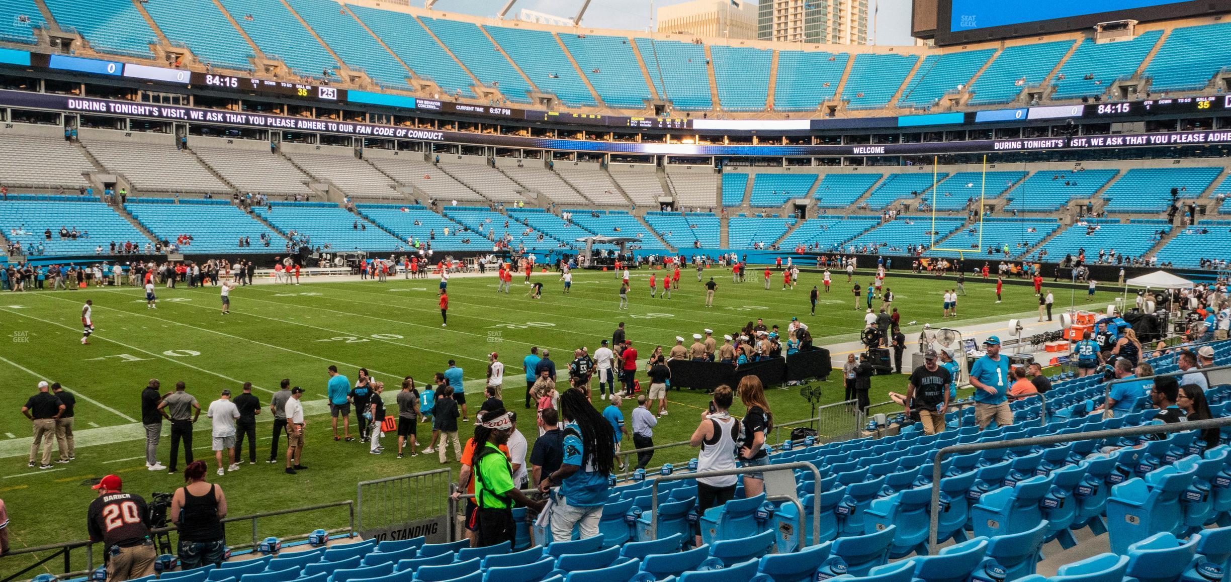 Seating view for Bank of America Stadium Section 136